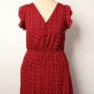 Banana Republic Red print Button Dress